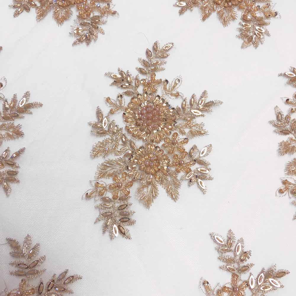 Viburnum Bridal Lace Beaded Fabric - Image 16
