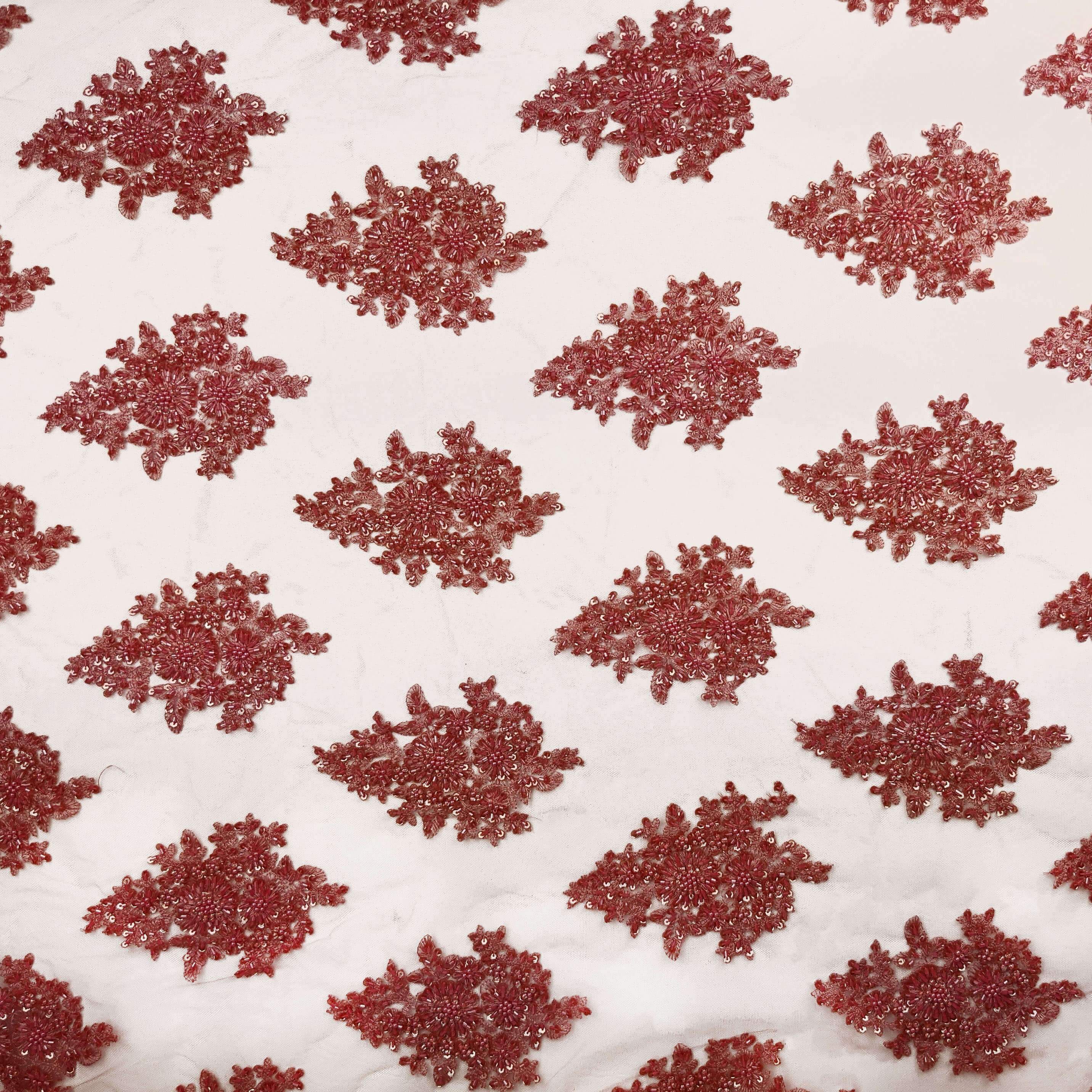 Viburnum Bridal Lace Beaded Fabric - Image 50