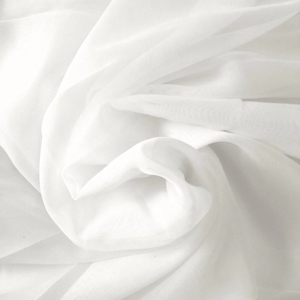 Sheer Voile Rod Pocket Curtains (All Colors Available) - White - Image 3