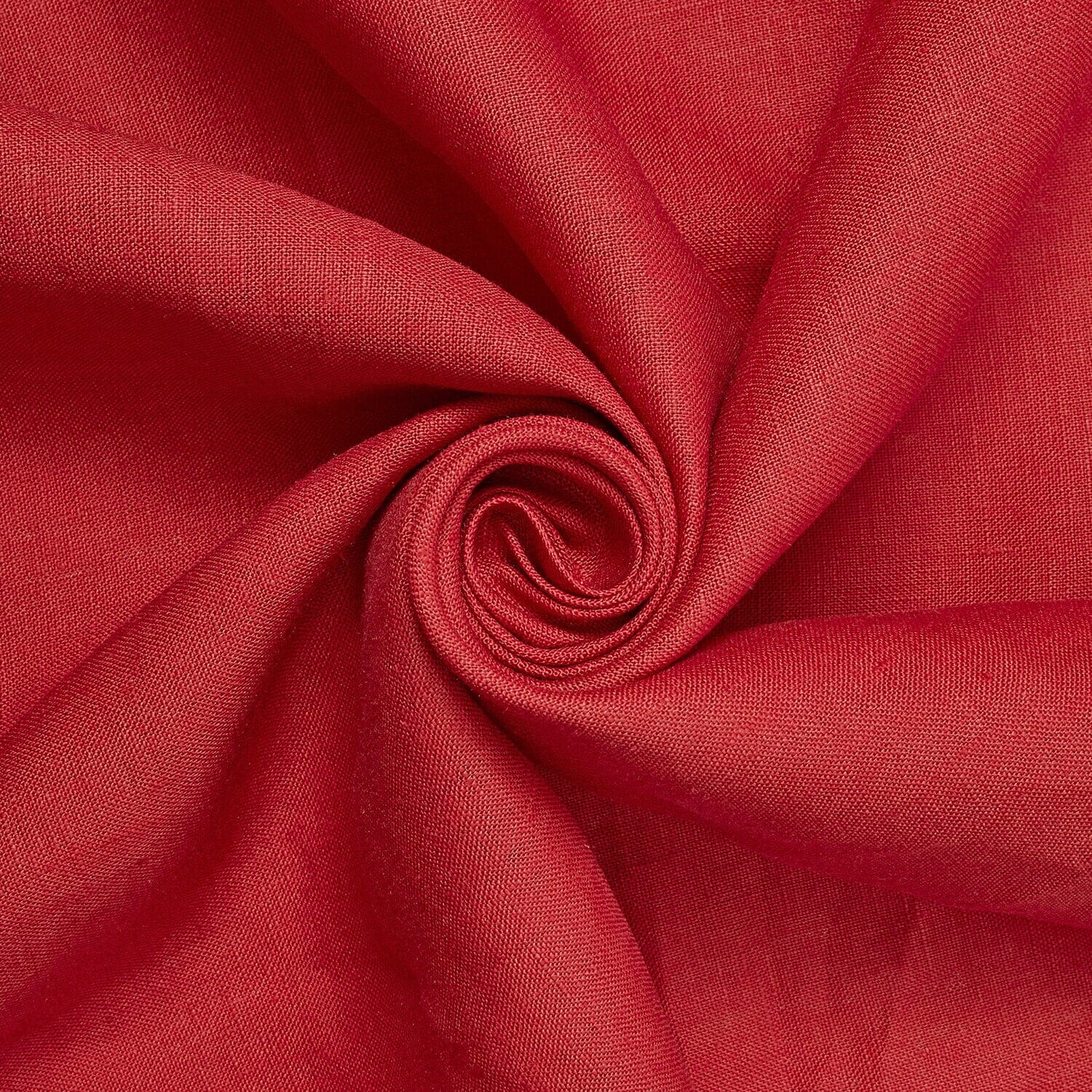 Yorkshire Natural Linen Rod Pocket Curtains - Burgundy - Image 3